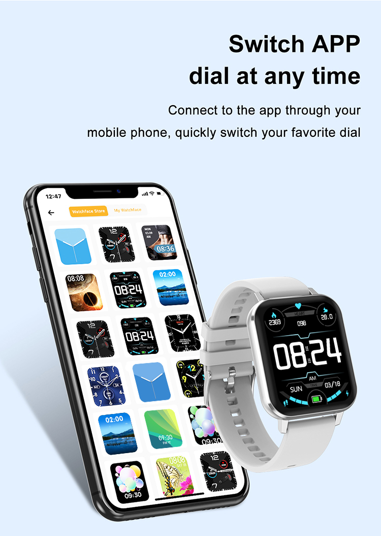Black White Silicone And Metal Heart Rate Men'S Smart Digital Watch Blood Pressure Oxygen DTX Sport New Smart Watch