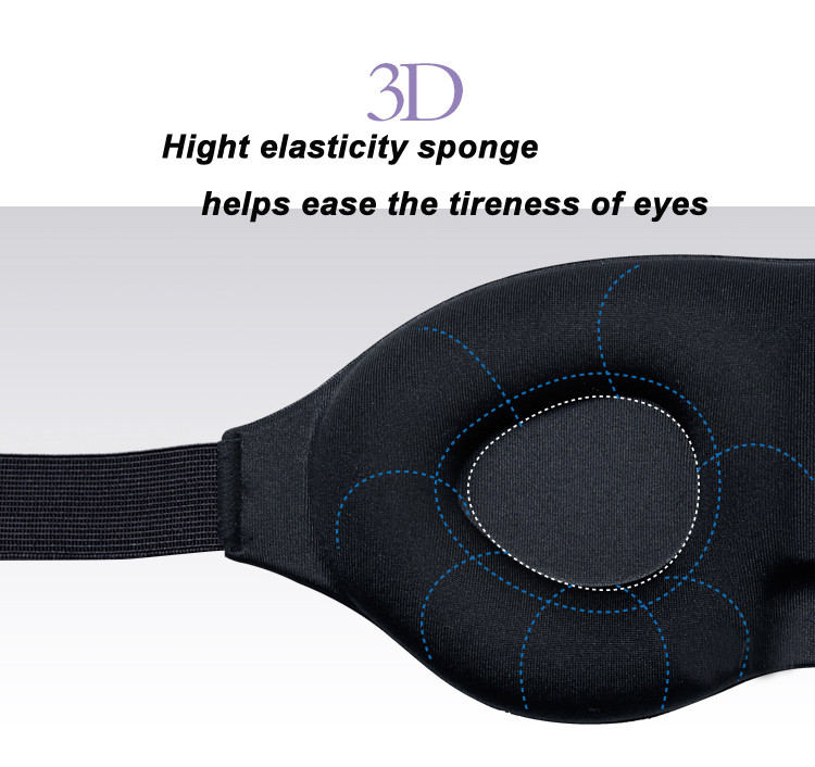 25*10cm Silk Satin 3D Sleeping Eye Mask Foldable OEM Service