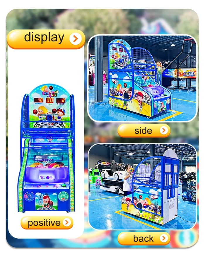 Coin Operated Basketball Game Machine Kids Amusement Street Basketball Game