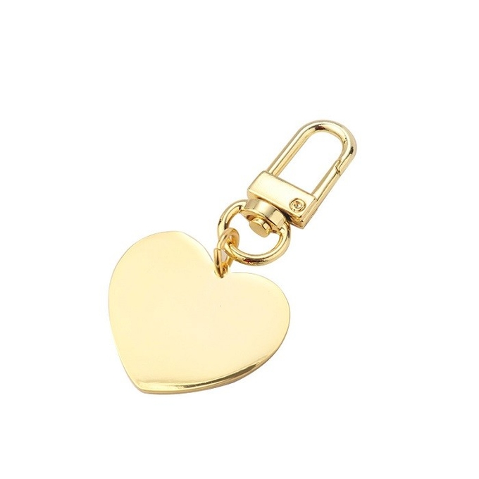 Blank Round And Heart Shape Sublimation Key Ring Bag Hanging Ornaments Accessories