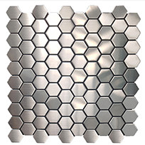 Metal Mosaic Backsplash Wall Tile Stainless Steel Brushed Mesh