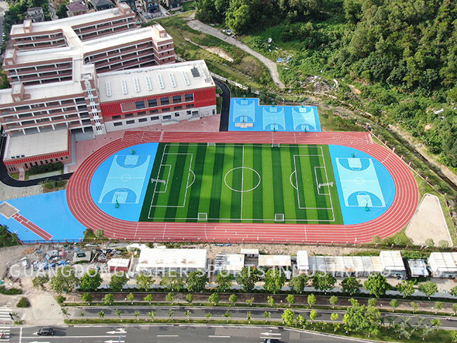 Rubber Flexible Sandwich System Running Track TPU Smooth Flooring Type