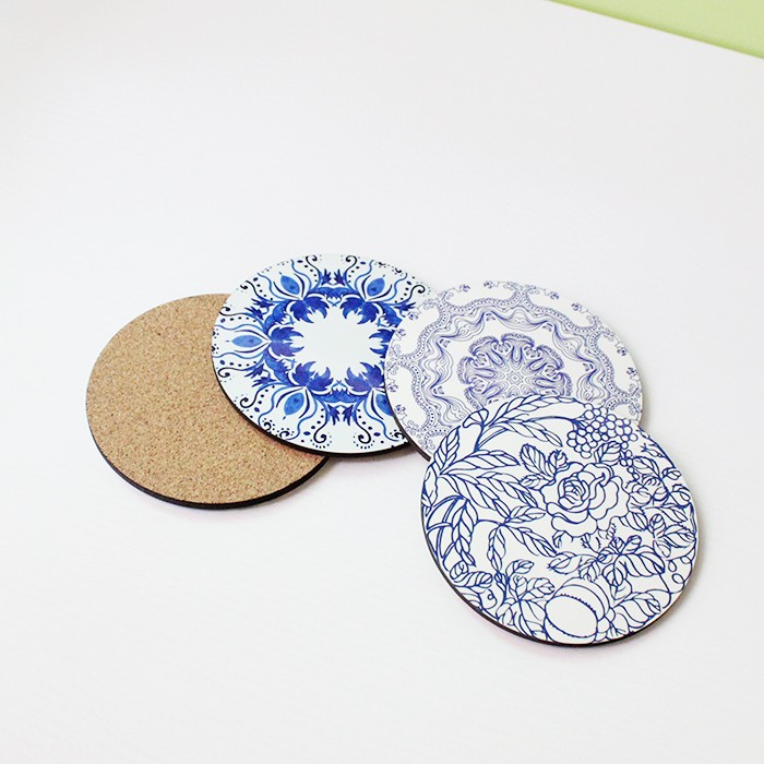 Wood Transfer Sublimation Blank MDF Square Cork Coasters Double Sides Printable