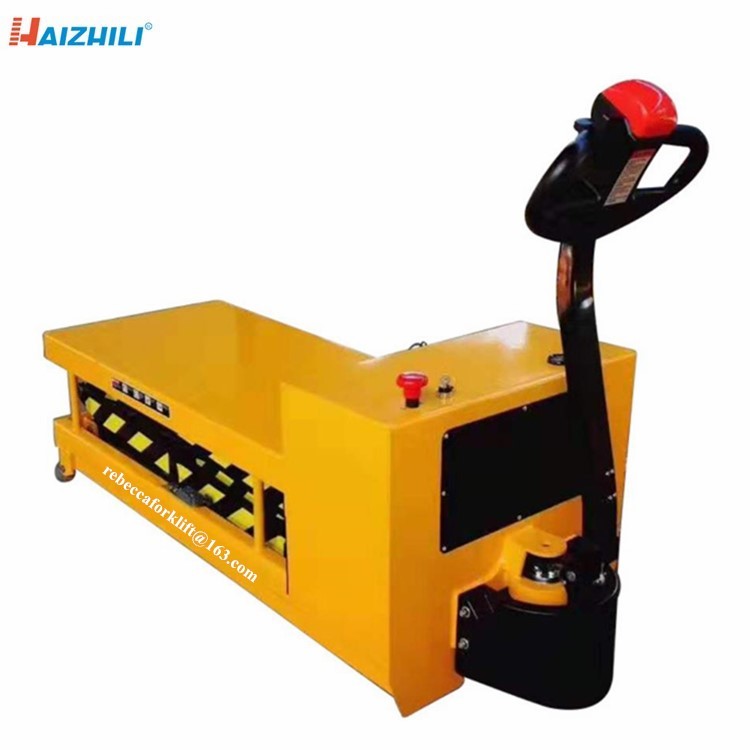 Battery Operated Portable Platform Lift 500kg , Full Electric Scissor Lift Trolly