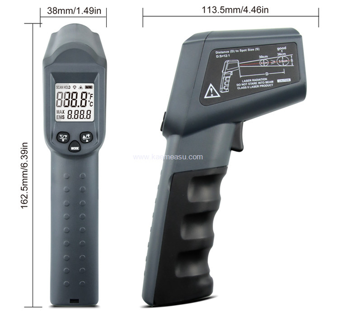 Kaemeasu Oven BBQ Non Contact High Temperature Thermometer Gun