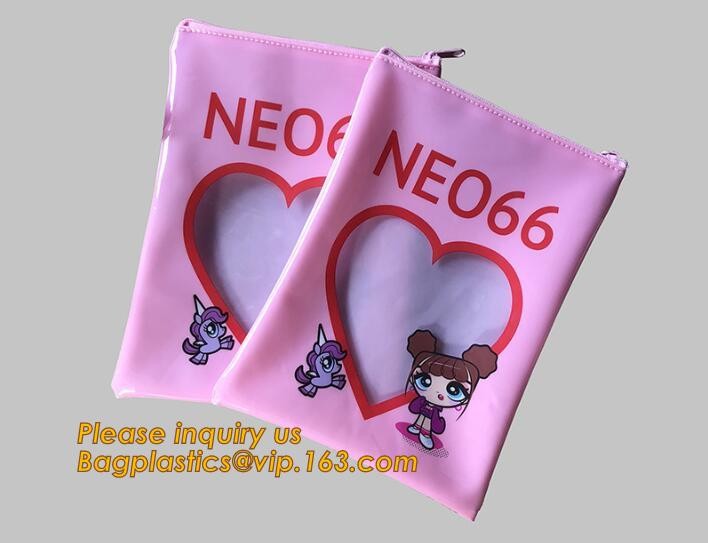 Factory Custom made Environmental PVC clear packaging toy storage handle bag,plastic tote packaging bag with handles fro