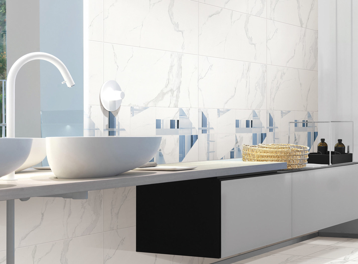 Polished Porcelain Tile Looks Like Marble For Hospital , Metro , Office Building
