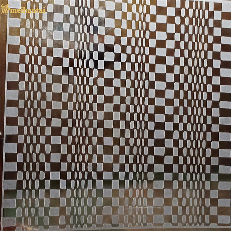 Regular Symmetrical Figure Pattern Etched Stainless Steel Sheet Elevator Lift Decorative Panel