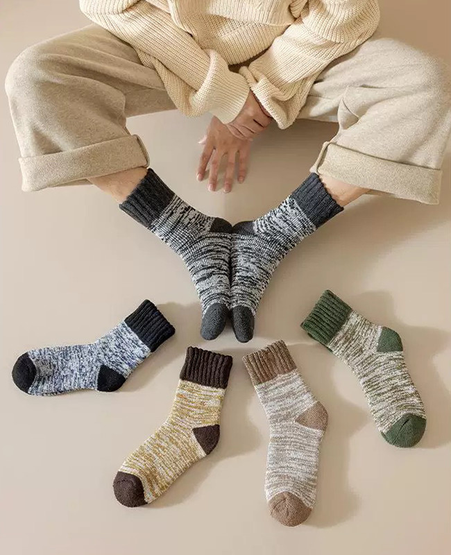 Fashion Thick Wool Cashmere Winter Socks Warm Soft Terry Socks