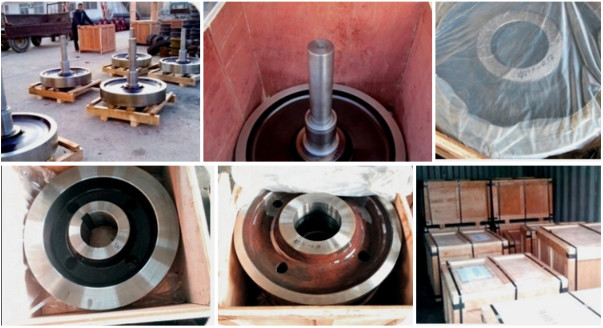 High Duty Crane Trolley Wheels , Crane Steel Forged Wheels For Construction