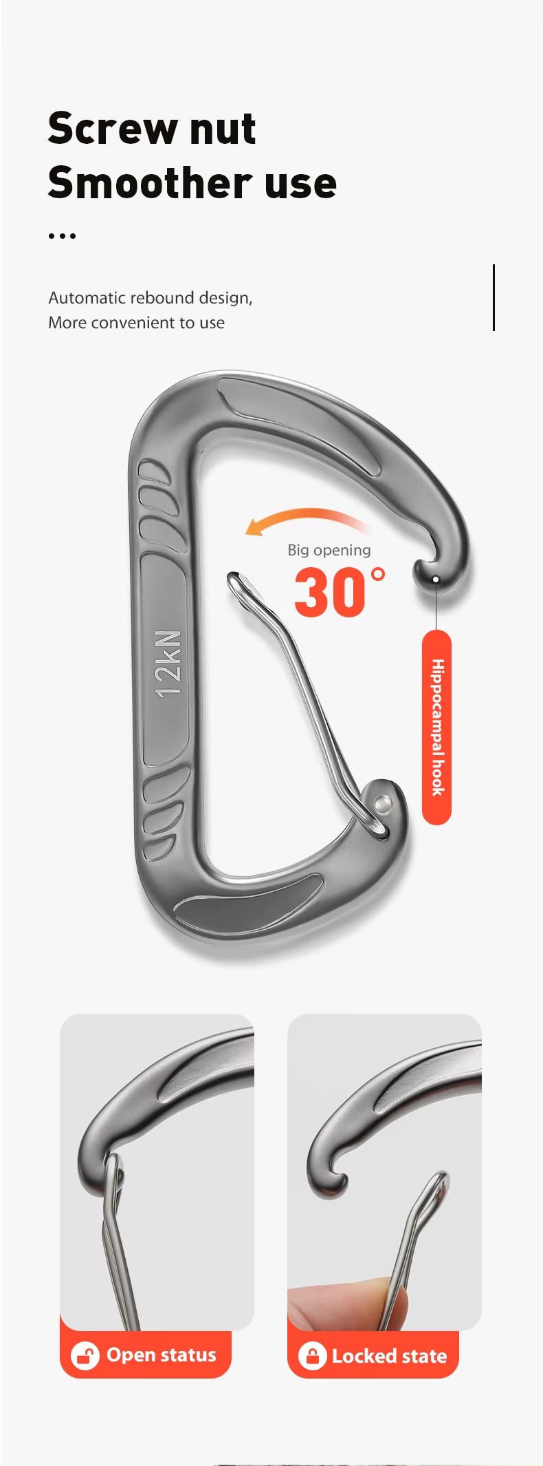 Climbing Hook Premium Quality Safety Tested Versatile Camping Hiking