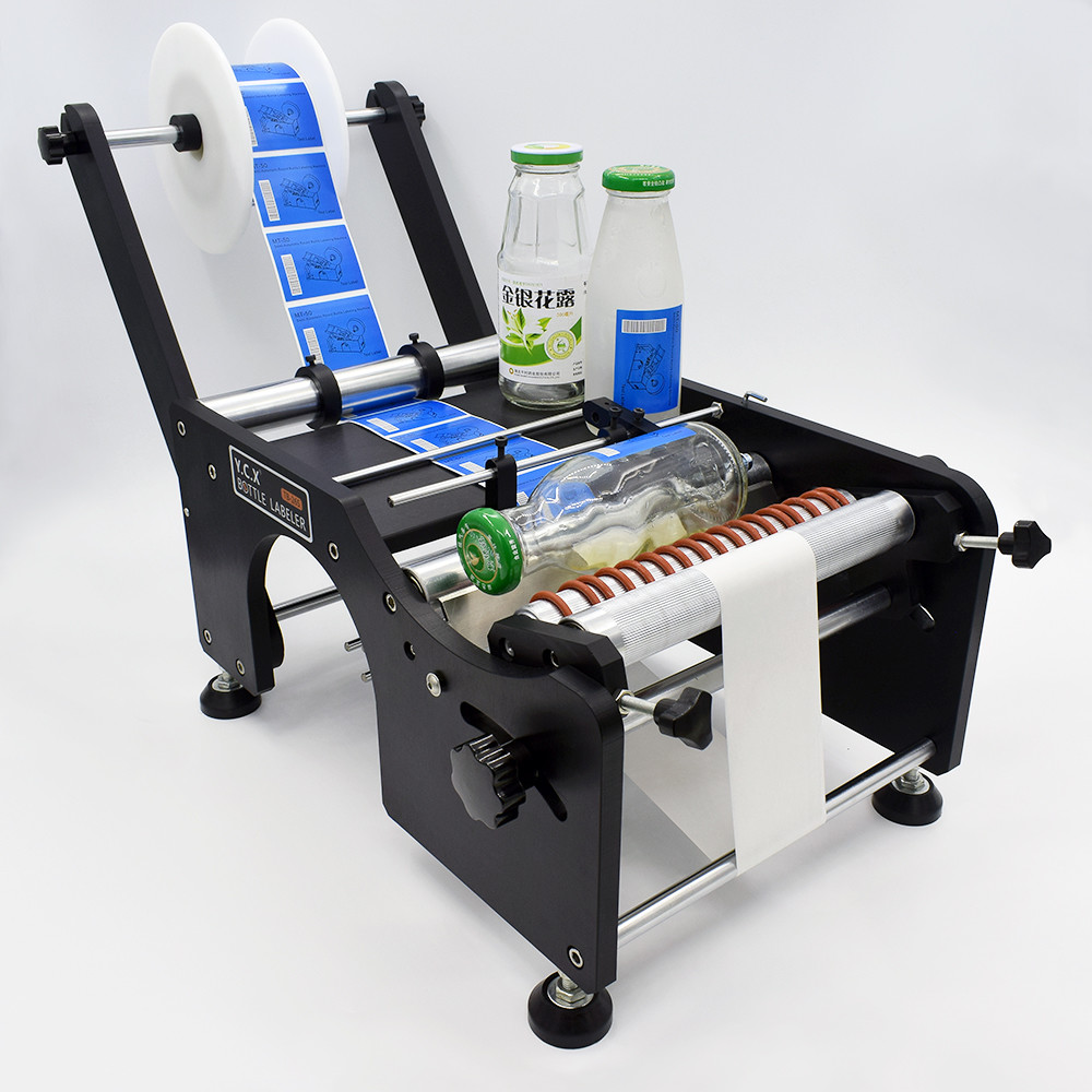 Small manual Juice bottle labeler chemical bottle labeling machine TB-26S