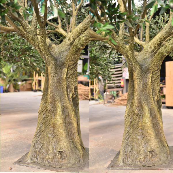 7ft 8ft or customized height most realistic large faux olive tree for indoor hotel lobby and outdoor (uv resistant)_