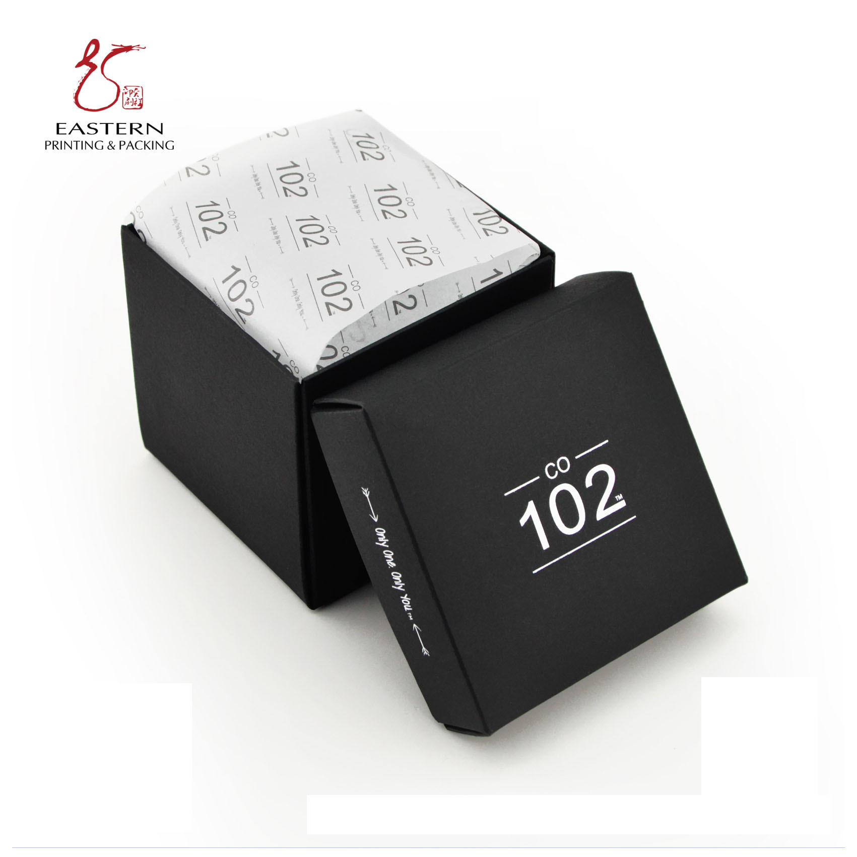 Square 350gsm Black Cardboard Packaging Boxes , Tie Packaging Boxes 10cm Width
