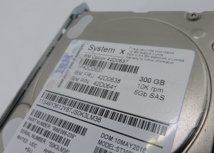 IBM Hard Disk 42D0638 42D0637 90Y8877 90Y8878 300GB 10K SAS 3650M