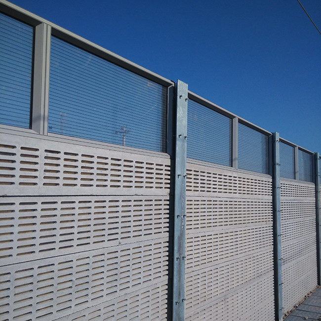 4x8ft 92% Highway Transparent Sound Barrier Fence Noise Barrier For Road
