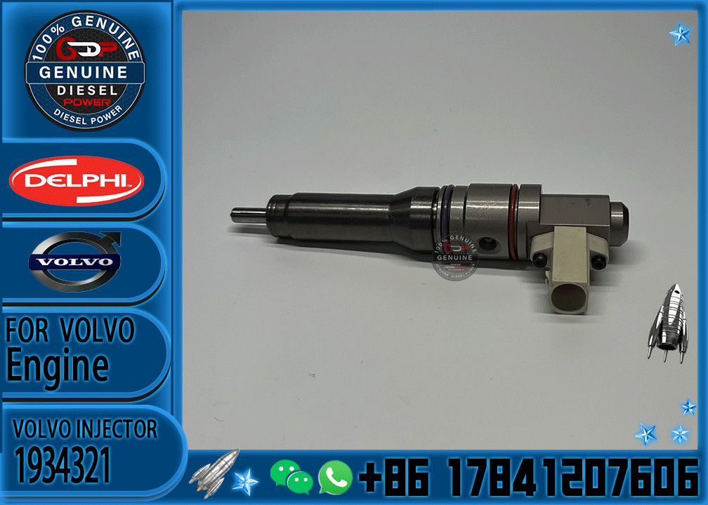 Diesel Fuel Injector Common Rail Parts Injector 1897675 BEBR3A01100 1934321 BEBU2C00300 for VOLVO