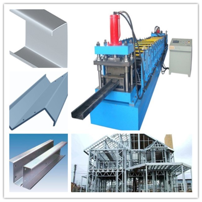 C / Z Interchangeable Sheet Metal Roll Forming Machine With 380V / 3PH / 50HZ