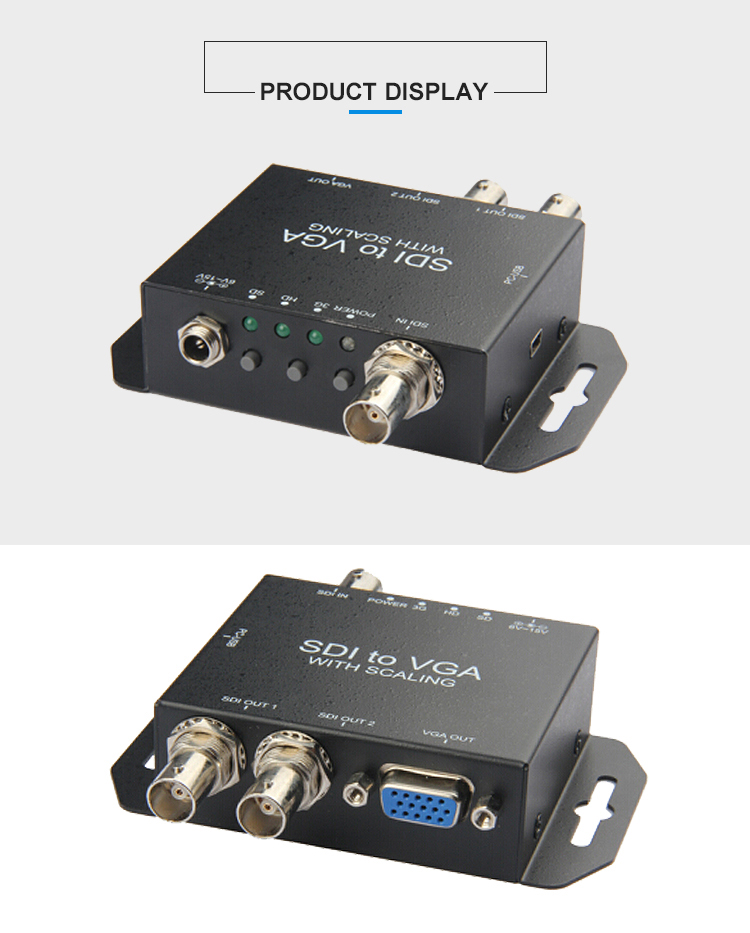 3G-SDI To VGA Converter Video To IP Converter With Splitter 7.5V-15V