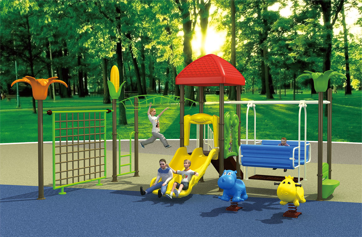 small size kids fitness equipment outdoor swing sets with slide