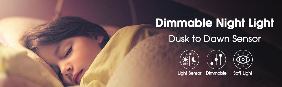 EMC certified AC110V Dimmable Led Plug In Night Light With Dusk To Dawn Sensor
