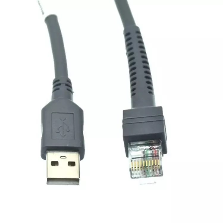 6.5 Feet USB Scanner Cable To Rj48 Rs232 Vx820 Barcode Reader