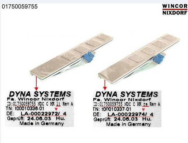 1750059755 Wincor Nixdorf PARTS ATM Parts 01750059755 Wincor 2050XE Function Key 1750059755 12.1'' 01750059753