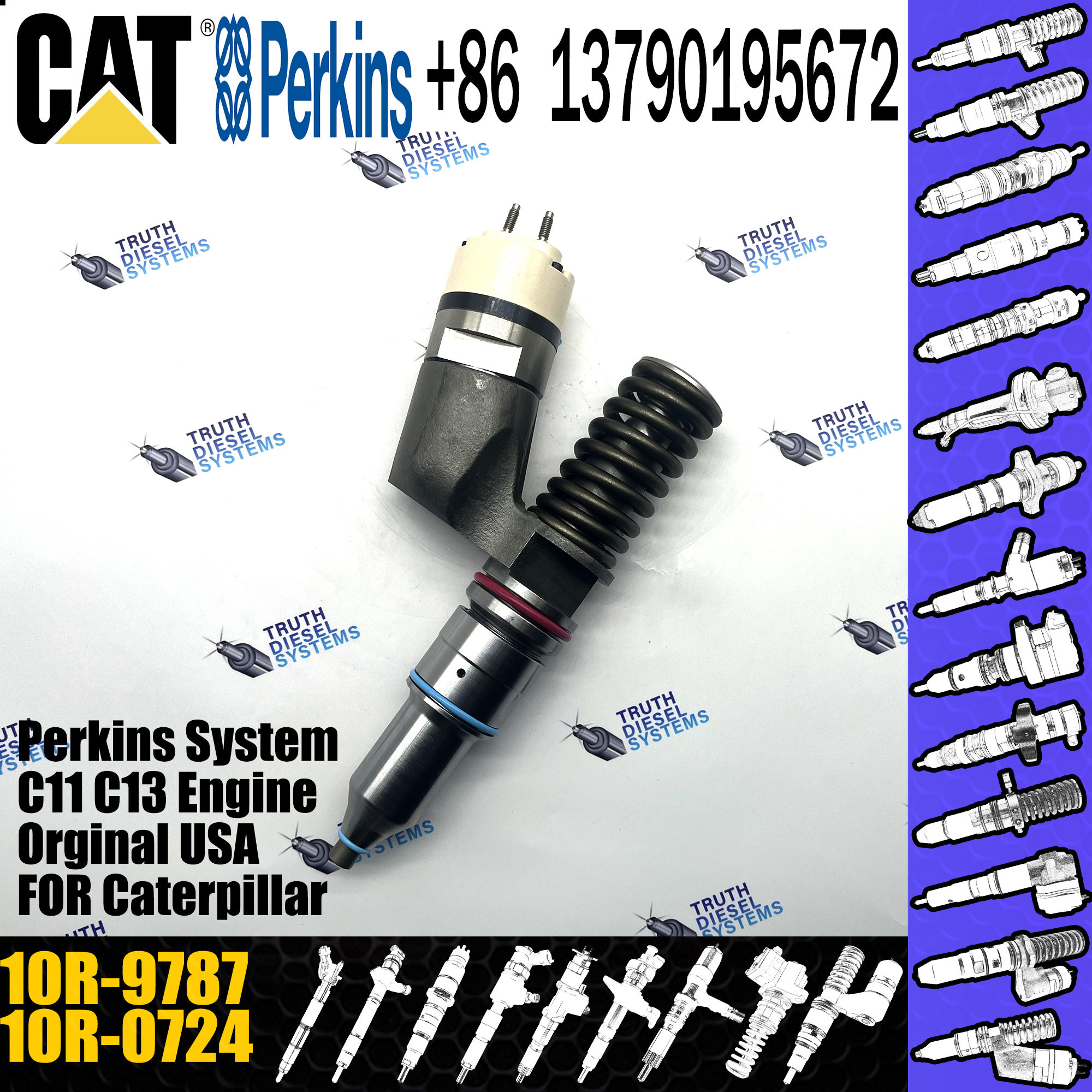 211-3026 2113026 High Performance Diesel Common Rail Injector 10R-0724 10R-9787