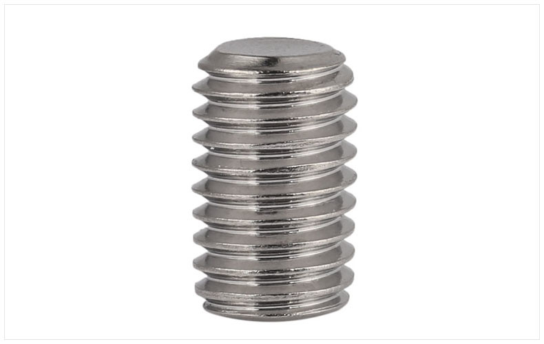 Stainless Steel Flat Point Hexagon Socket Drive Set Screws ISO4026 Flat-Tip Headless Screws