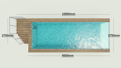 Villa Backyard Customized Outside Large Size Acrylic Swimming Pool with Panel Sheet