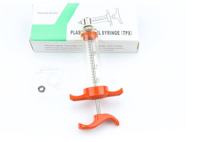 Nylon 50ml Nylon Lower Lock Syringe TPX Cattle Injection Needles