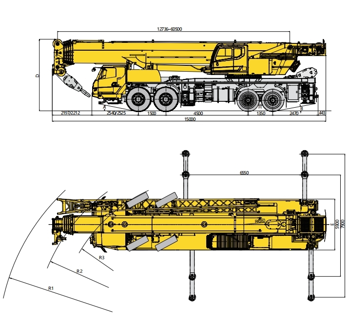 100 Tons Lifting Crane Cargo Truck For Heavy Duty Transport