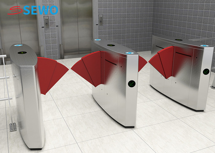 SEWO High-End Flap Barrier Gates Widened Passageway Automated Turnstiles