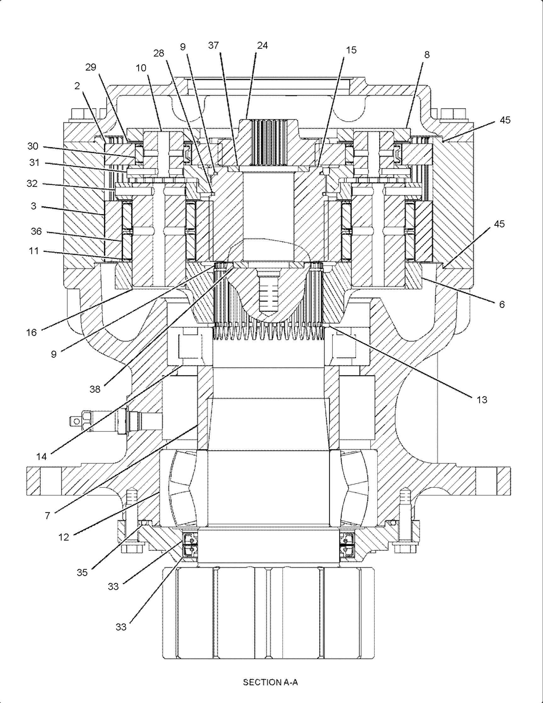 TGFQ 7I-7728 Excavator Swing Planet Carrier Gear E345B E345D E349D