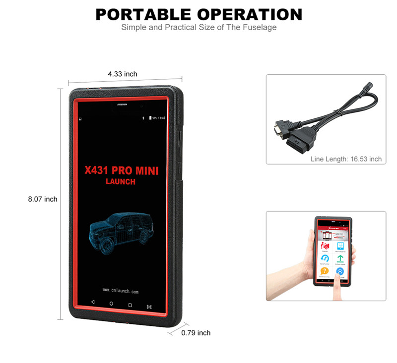X431 Pro Pros mini 6.98 inch LAUNCH X431 Pro Pros mini Auto Full ECU Scanner 6.98' inch support Bluetooth/Wifi X-431 Pro