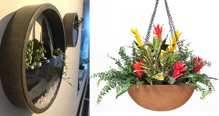 Square Flower Pot Round Corten Steel Planter Box Customized Size