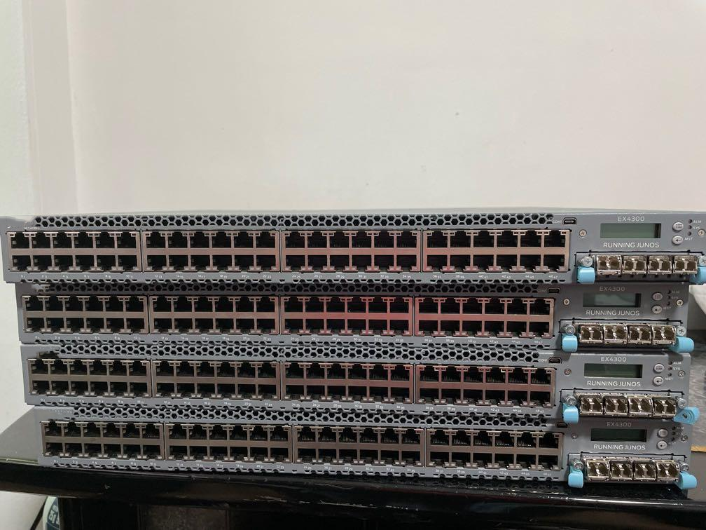 Customized EX4300-48P EX4300 Series 48 Ports 10/100/1000BASE-T PoE Ethernet Network Switch Stock Status for Communication