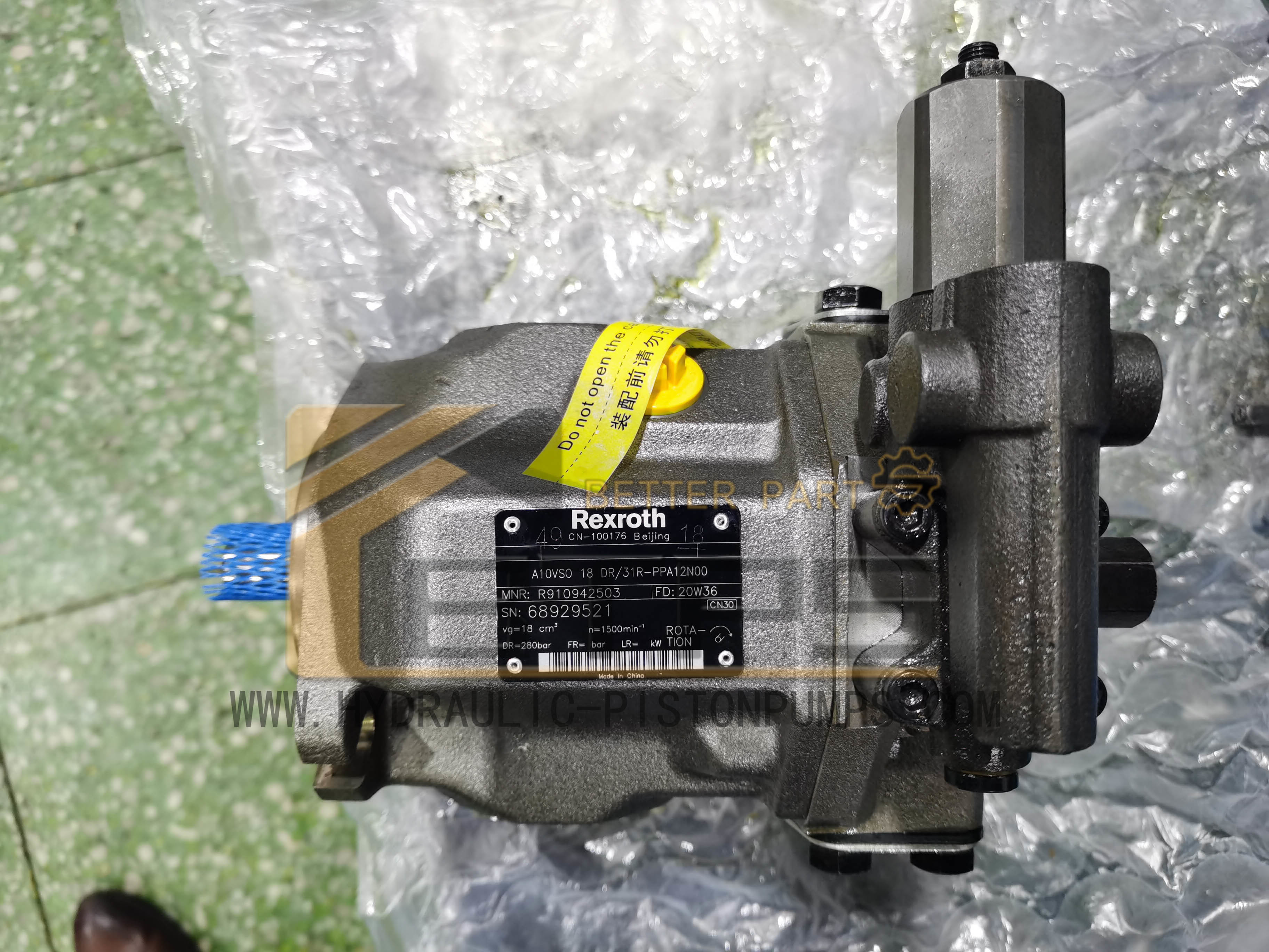 A10VSO18DR/31R-PKC62N00 Hydraulic Piston Pump 3/8IN 280BAR 1800RPM 3/4IN For Metering