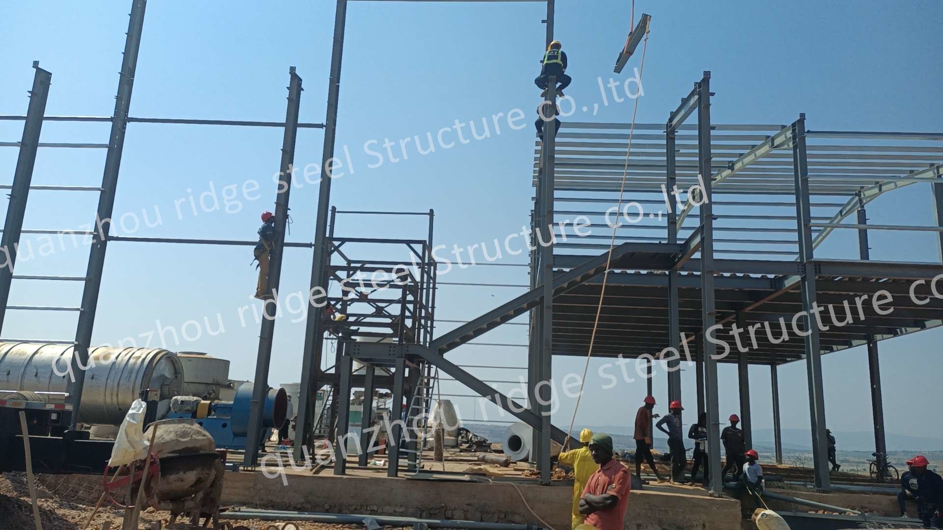 Industrial Multi Storey Steel Structure Building , Prebuilt Metal Buildings