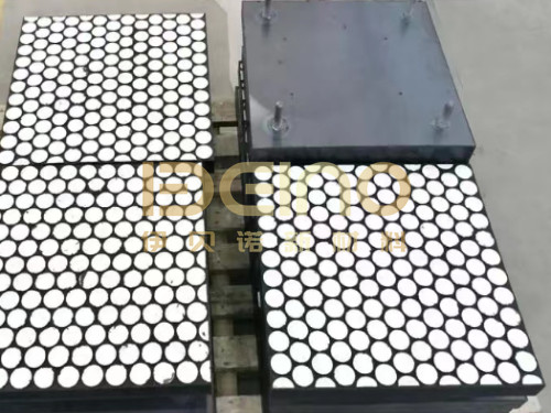 Impact Cushioning Ceramic Rubber Liner Thickness 25mm Alumina Ceramic Liner