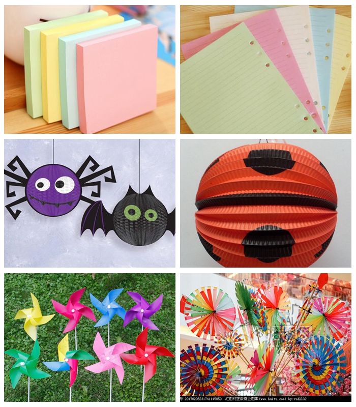 FSC Pure Wood Pulp Colored Green Offset Paper Color Designated 70CM 100CM