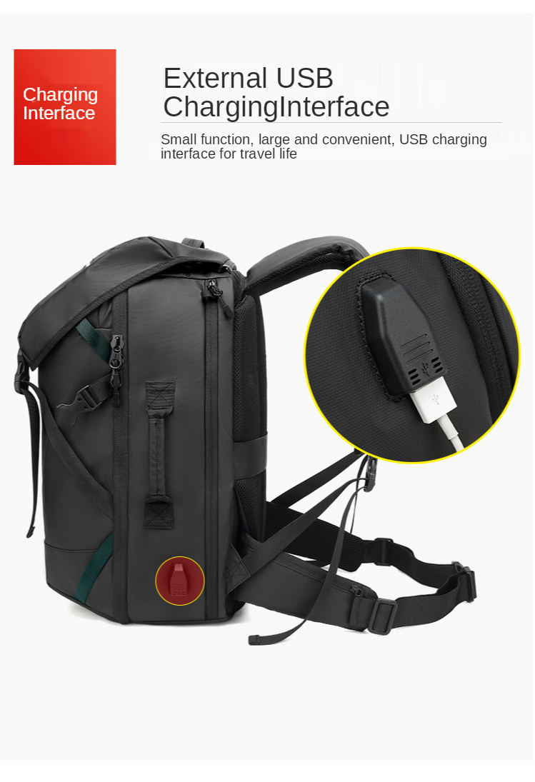 24L Multifunctional Oxford Softback Travel Fashion Backpack Water Resistant