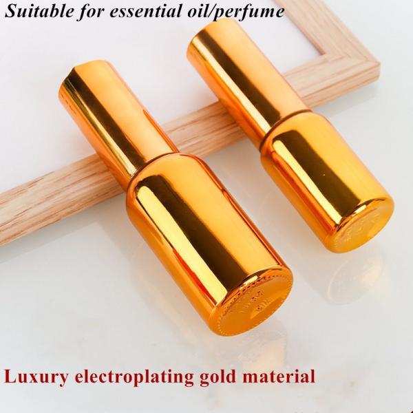 Luxury Shiny 30ml 50ml 60ml Gold UV Electroplate Serum golden glass Essential