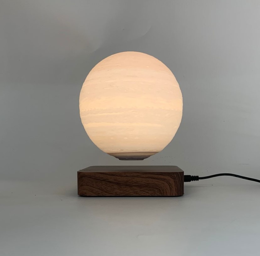new wooden base magnetic levitation planet lamp light 6inch night light bulb