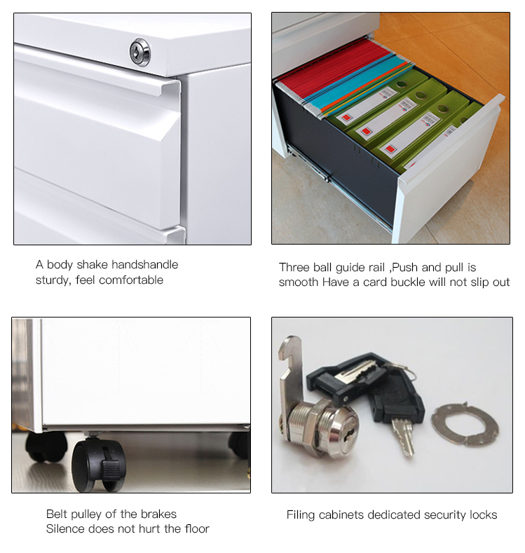 Pedestal Mobile Metal File Cabinet