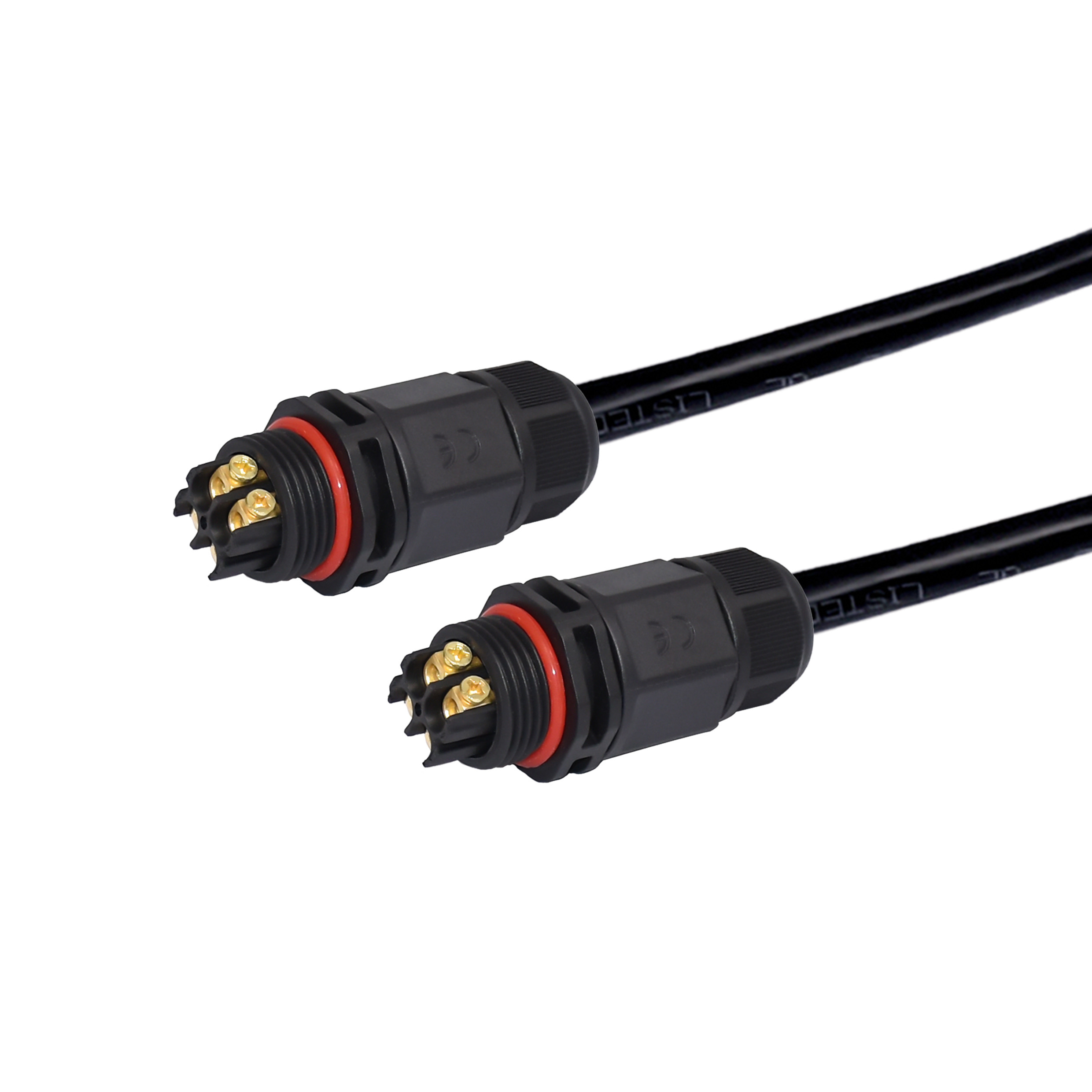 Waterproof LED Connectors Convenient Assemble Screw Waterproof 3 Pin Connector