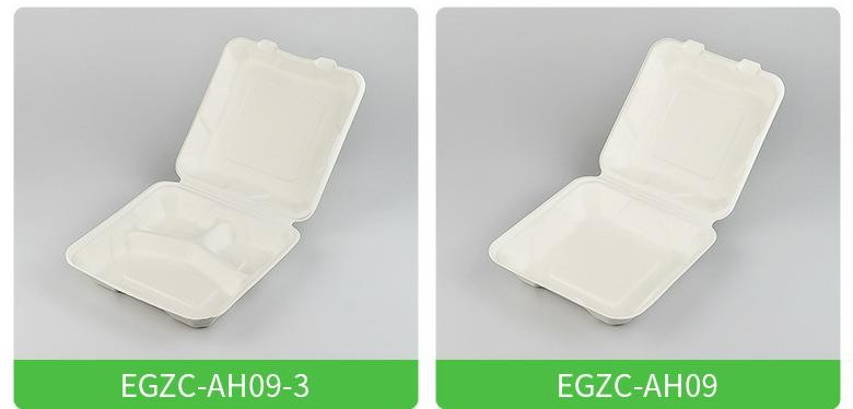 EN13432 90mm Height 1000ml Microwavable Container For Take Away