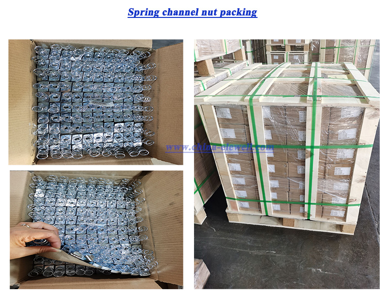 Unistrut Channel Fitting Electro Galvanized M8 M10 M12 Spring Channel Nut