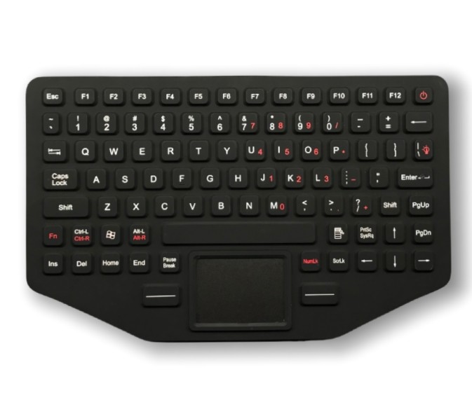 Silicon Rubber Mini Industrial Keyboard F9 IP67 Lightweight 390g