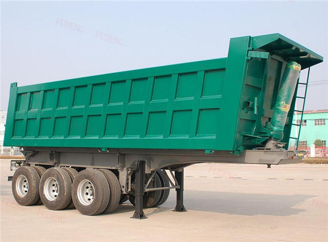 196 Hydraulic System Dump Semi Trailer 80 Ton Payload Customized Dimension